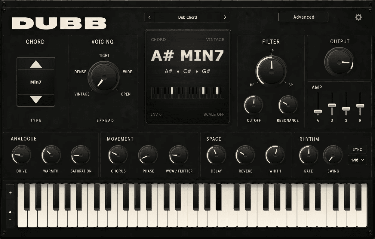 DUBB's interface in its dark finish