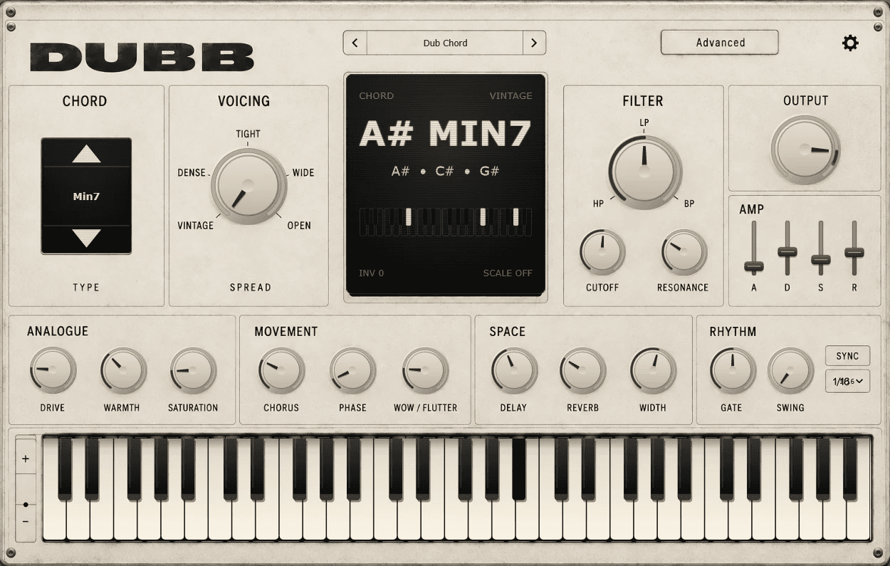 DUBB's interface in its light finish